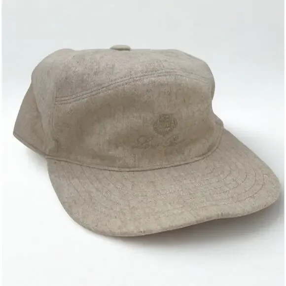 Loro Piana Logo Cashmere Storm System Baseball Cap Hat Beige  display picture 2